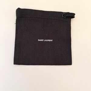 Saint Laurent Mini Black Travel Jewelry Accessories Drawstring Dust Bag